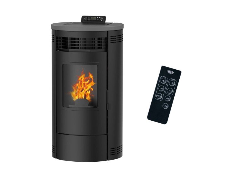 01-FlaviaAir9_Noir___98d8812712ed225dc29f07c6e8358886-1.jpg Sannover Luft-Pelletofen Flavia 9,5 kW Schwarz – Image 1