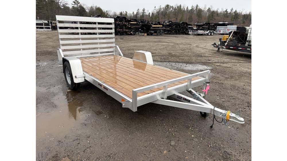 1-4.jpg Sport Haven Aluminium-Nutzanhänger ohne Seitenreling 6 × 12 ft, 3K, mit angeschraubter 4-ft-Laderampe (1,2 m) – Image 1