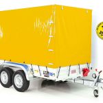 Anhänger mit Plane 150x300cm 2600kg | Typ 7.26 | Hochplane 180cm – Gelb - Neu