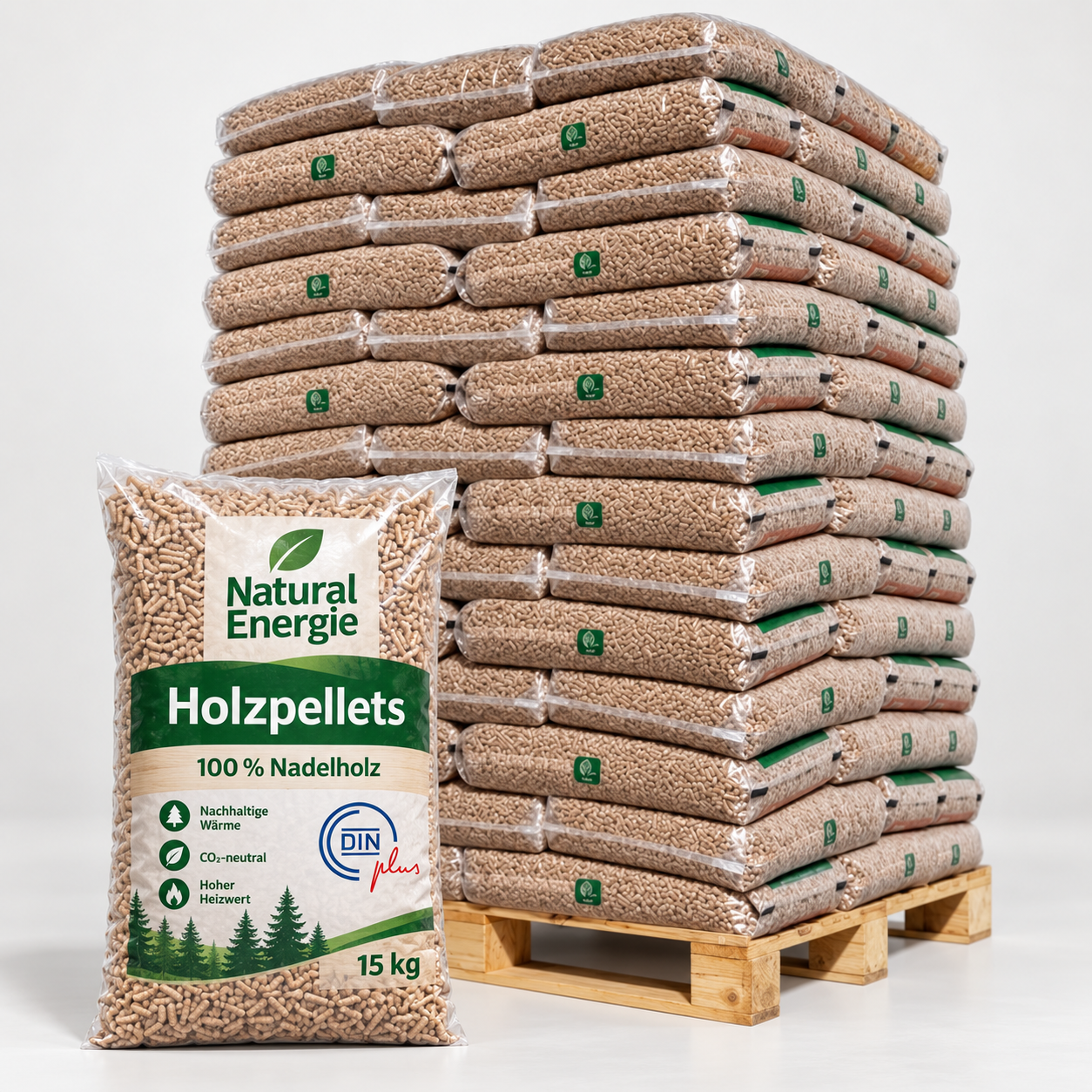 1131496a-e307-4474-8c2c-c29f5edd6020.png Natural Energie Holzpellets – 70 × 15 kg Palette – 100 % Nadelholz, DINplus – Image 1