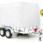 Anhänger mit Plane 150x300cm 2600kg | Typ 7.26 | Hochplane 180cm – Weiß - Neu