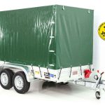 Anhänger mit Plane 150x300cm 2600kg | Typ 7.26 | Hochplane 180cm – Grün - Neu