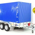 Anhänger mit Plane 150x300cm 2600kg | Typ 7.26 | Hochplane 180cm – Blau-Neu