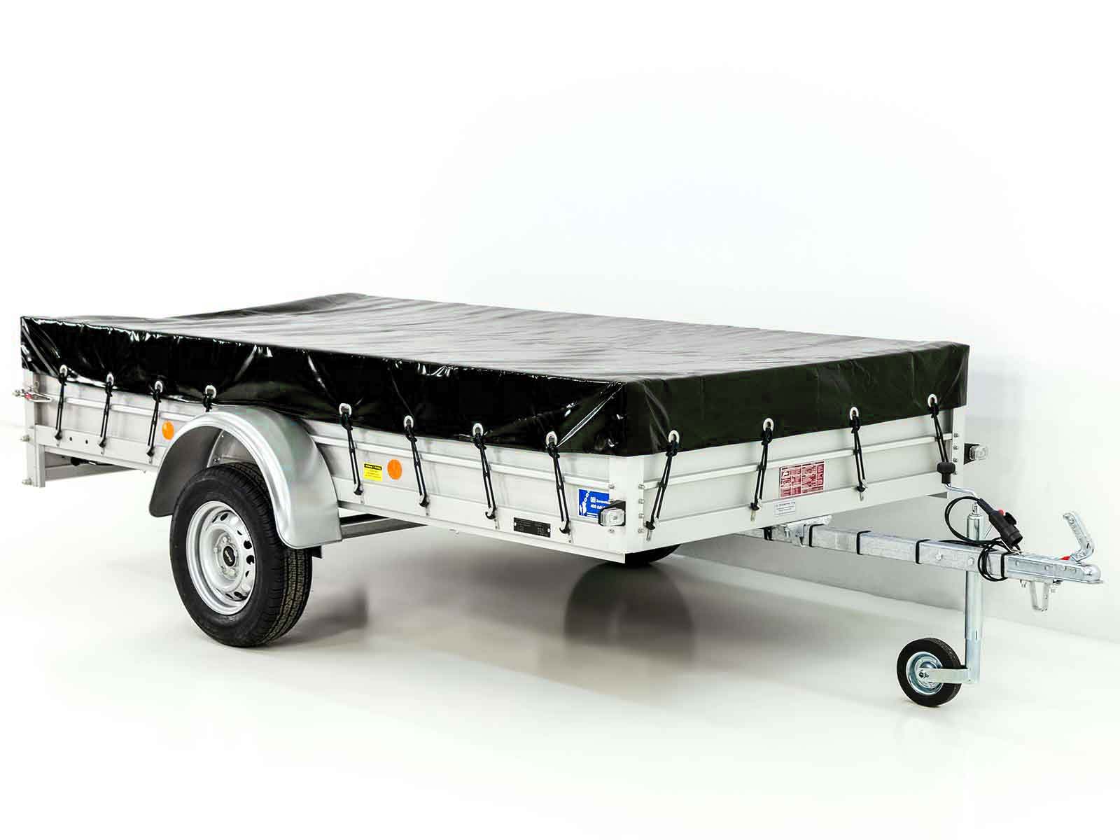 15-un-2.jpg Anhänger 150x300cm 750kg | Typ U7 | Flachplane Profi schwarz - Neu – Image 1