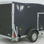 Debon Kofferanhänger Cargo 1300 Vollpoly 150x290cm H:160cm|Tür|grau-Neu