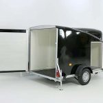 Debon Kofferanhänger Cargo 1300 Vollpoly 150x290cm H:160cm|Tür|schwarz-Neu