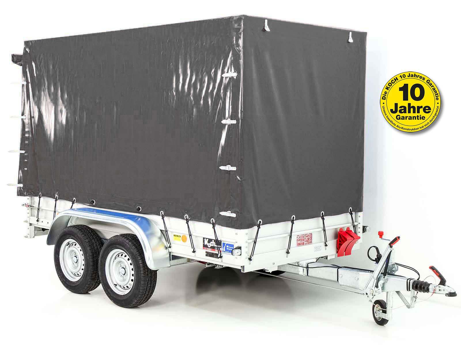 15tam-2.jpg Anhänger mit Plane 150x300cm 2600kg | Typ 7.26 | Hochplane 180 cm – Anthrazit - Neu – Image 1