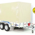 Anhänger mit Plane 150x300cm 2600kg | Typ 7.26 | Hochplane 180 cm – Elfenbein Beige-Neu