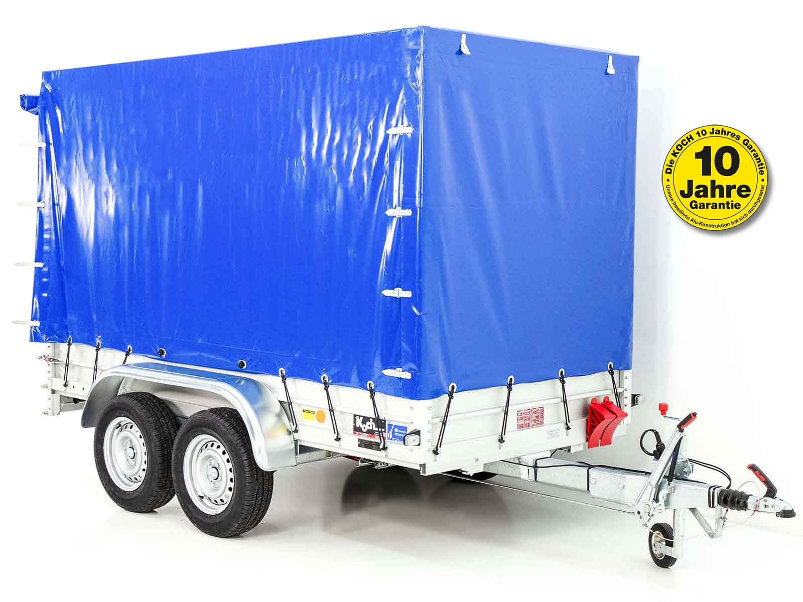 17tam-2-1.jpg Anhänger mit Plane 150x300cm 2600kg | Typ 7.26 | Hochplane 180 cm – Blau-Neu – Image 1