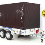 Anhänger mit Plane 150x300cm 2600kg | Typ 7.26 | Hochplane 180 cm – Schwarz-Neu