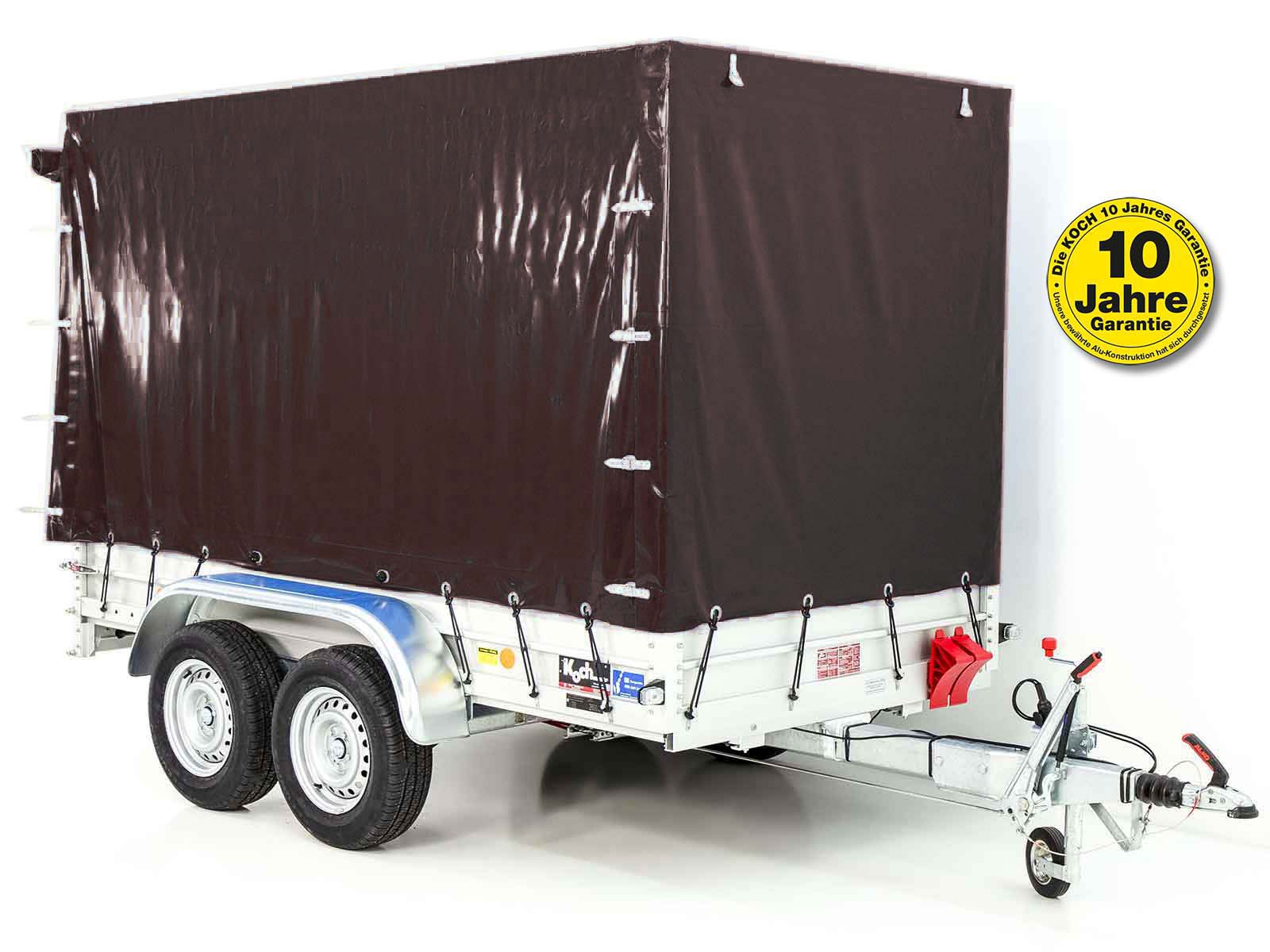 18tam-1-1.jpg Anhänger mit Plane 150x300cm 2600kg | Typ 7.26 | Hochplane 180 cm – Schwarz-Neu – Image 1