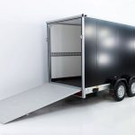 Vezeko Kofferanhänger 184x405cm Höhe:205cm 2,7t|Rampe|schwarz-Neu