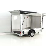 Debon Kofferanhänger C300 Sandwich 148x295cm H:190cm 1,3t|Alu|Polybug|Tür|Klappe|schwarz-Neu