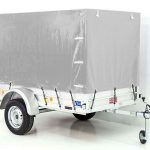 Anhänger mit Plane 125x250cm 750kg | Typ U4 | Hochplane 140 cm Profi | Silber - Neu