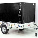 Anhänger mit Plane 125x250cm 750kg | Typ U4 | Hochplane 140 cm Profi | Schwarz - Neu