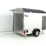 Debon Kofferanhänger C400 164x315cm H:200cm 1,3t|Alu, Polybug|Tür|grau-Neu