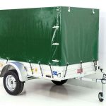 Anhänger mit Plane 125x250cm 750kg | Typ U4 | Hochplane 140 cm Profi | Grün-Neu