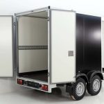 Vezeko Kofferanhänger 152x355cm Höhe:193cm 2,7t|Tür|schwarz-Neu