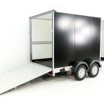 Vezeko Kofferanhänger 152x355cm Höhe:193cm 2,7t|Rampe|Tür|schwarz-Neu