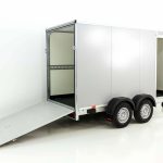 Vezeko Kofferanhänger 152x355cm Höhe:193cm 2,7t|Tür|Rampe|silber-Neu