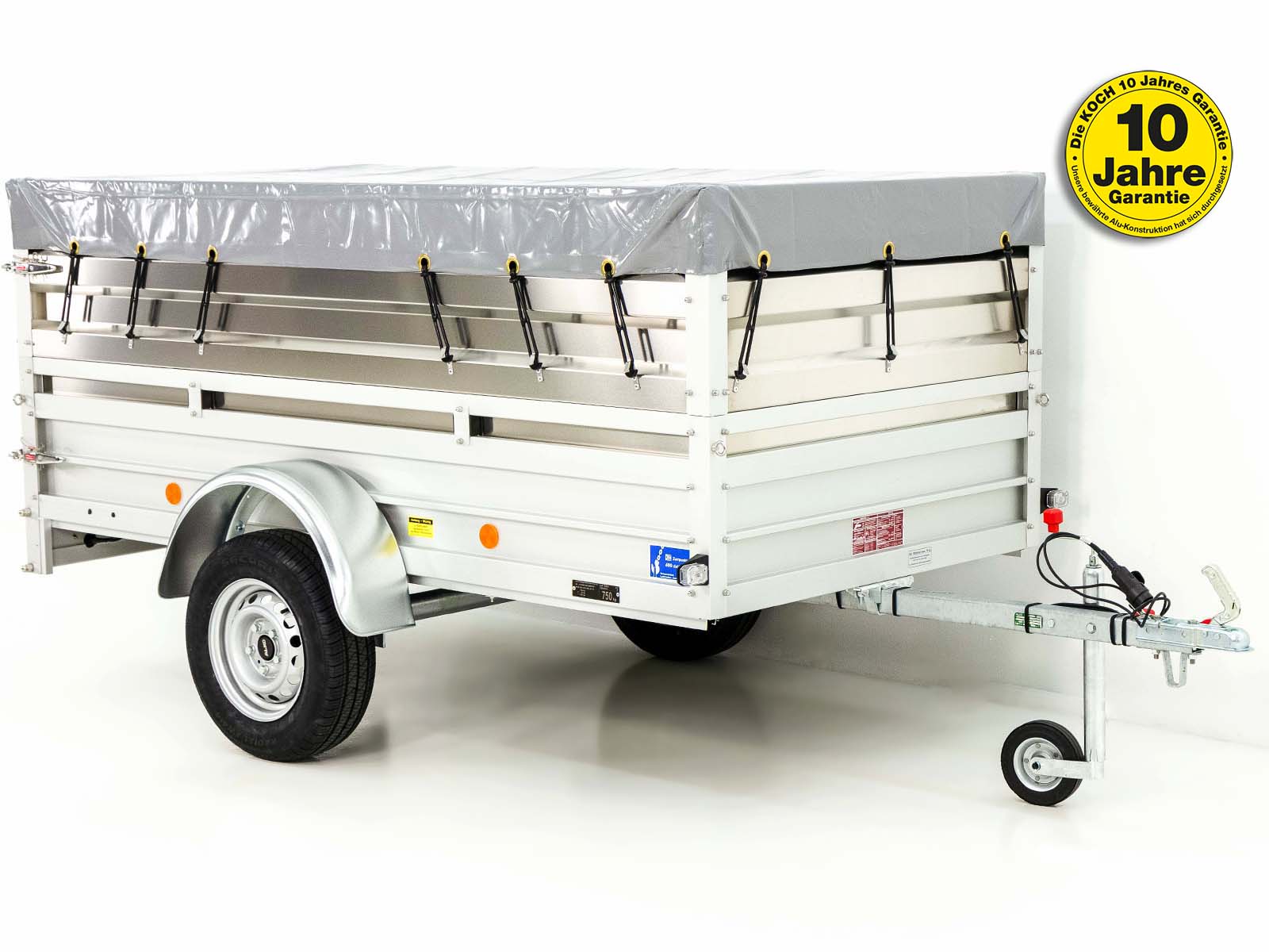 30mitplane-1.jpg Anhänger mit BWA 125x250cm 750kg | Typ U4 | mit Aufsatz und Plane Hobby | Angebot - Neu – Image 1