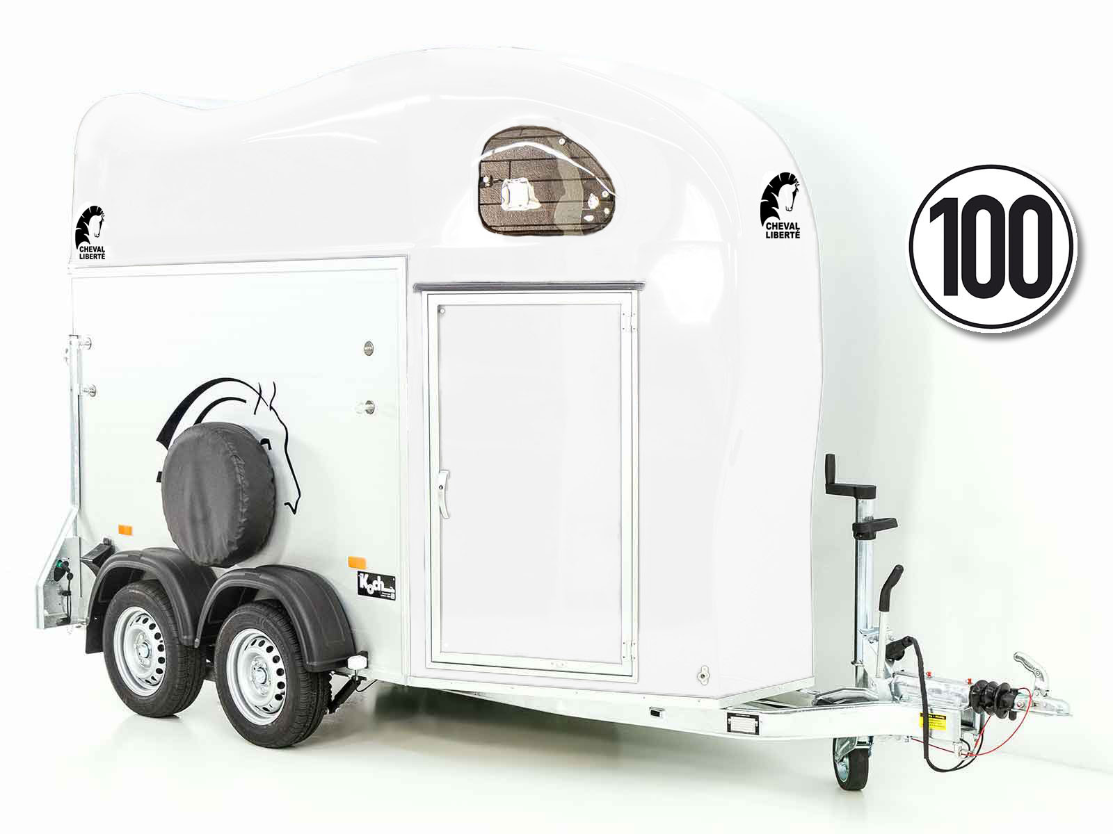 4-cheval-9.jpg Cheval Liberte Pferdeanhänger GOLD One 1,5er | Pullman-Fahrwerk | weiß - Neu – Image 1