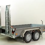Vezeko Baumaschinenanhänger BA 155x360cm 3,5t | SB | Schwenk-Rampen | grau-Neu