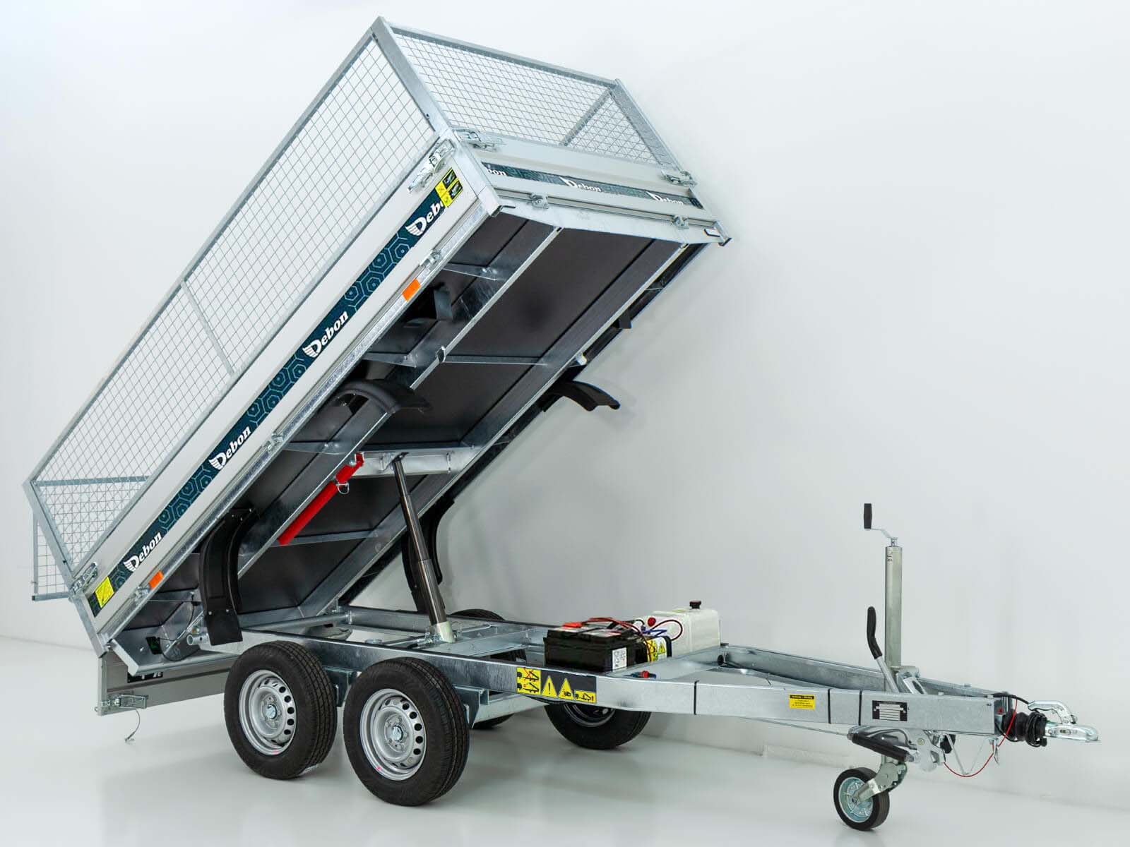 6-ruckw-3-1.jpg Debon Heckkipper 155x305cm 2,0t | E-Pumpe | Gitter 60 cm | AKTION-Neu – Image 1