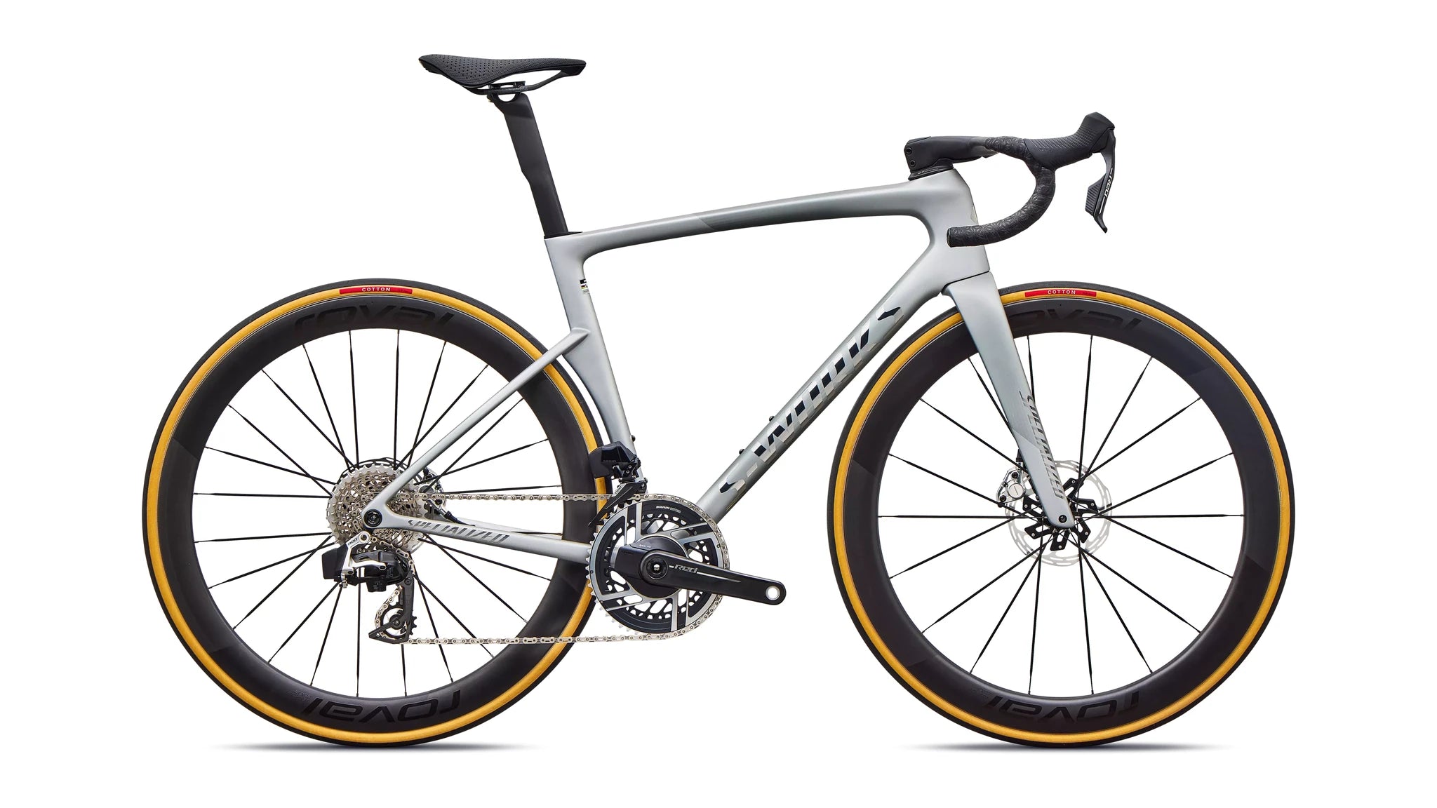 663881_01.jpg Specialized Tarmac SL9 SW AXS Satin Silver Dust / Gloss Chrome | B-Ware | 56 – Image 1