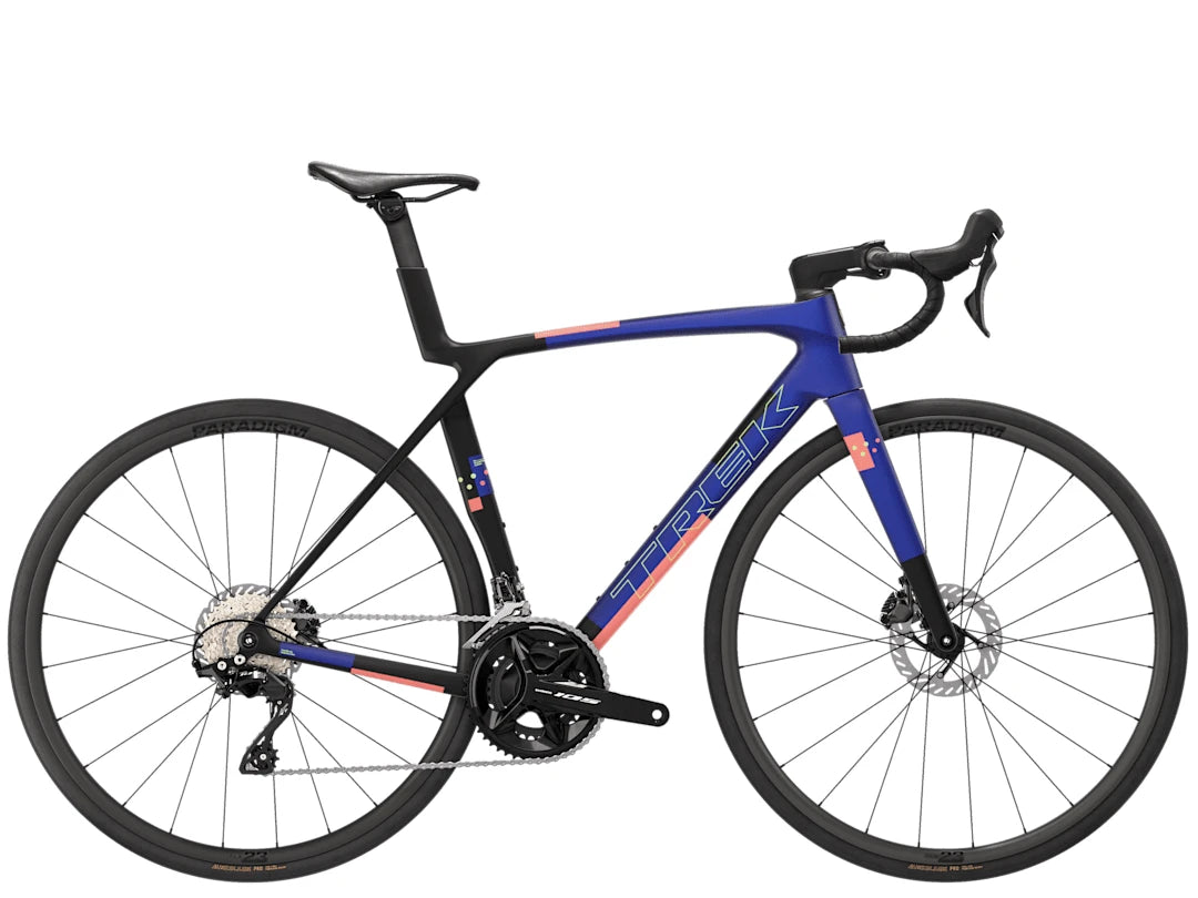 664118.jpg Trek Madone SL 5 Gen 8 Matte Blue/Trek Black/Living Coral 2027 – Image 1