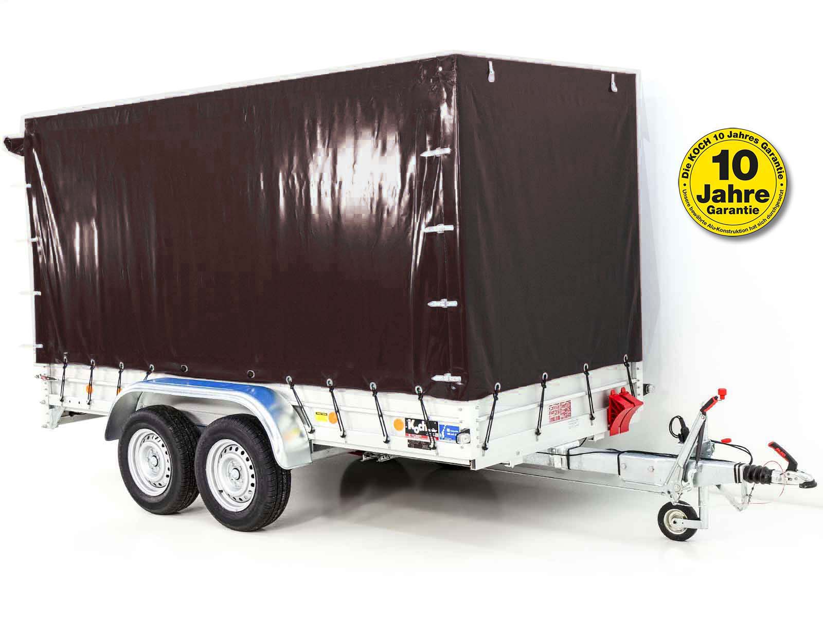 6mitplane-2-1.jpg Anhänger mit Plane 150x350cm 2600kg | Typ 8.26 | Hochplane 180cm Schwarz-Neu – Image 1