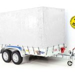 Anhänger mit Plane 150x350cm 2600kg | Typ 8.26 | Hochplane 180cm – Weiß - Neu