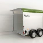 Debon Kofferanhänger C500 164x300cm H:200cm 2,0t|Alu|Polybug|Tür|olivgrün-Neu