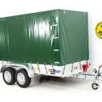 Anhänger mit Plane 150x350cm 2600kg | Typ 8.26 | Hochplane 180cm – Grün - Neu
