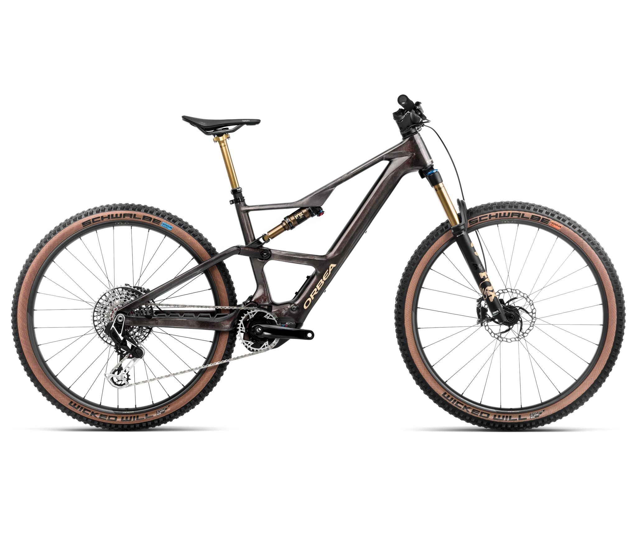 S332TTCC-SX-SIDE-RISE_SL_MLTD_a6b98488-b5a3-470c-8485-1b76bf291a3c.jpg Orbea RISE SL M-LTD 420W Cosmic Carbon View - Golden Sand – Image 1
