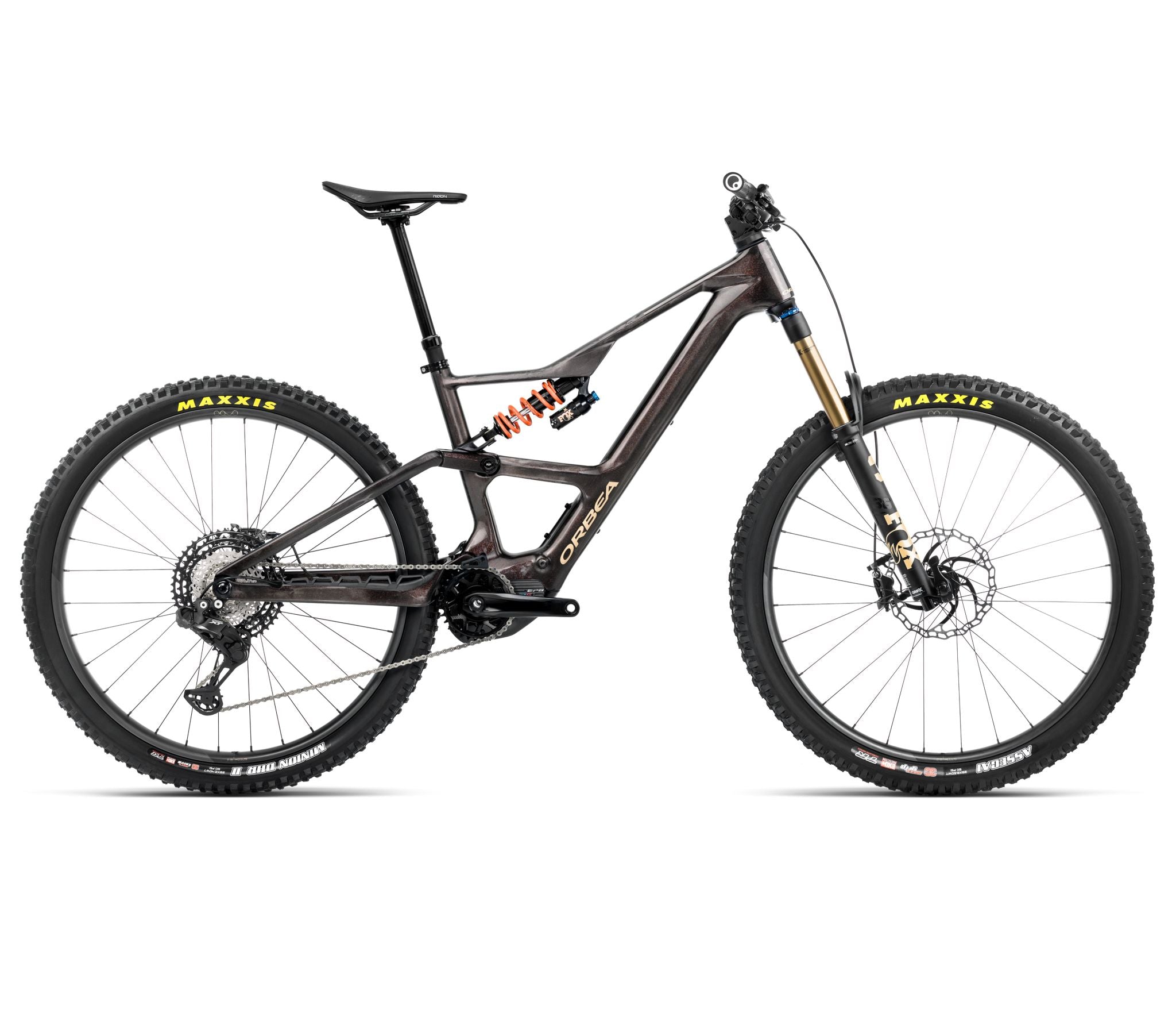 S339TTCC-SX-SIDE-RISE_LT_MTEAM_a056ce46-6247-4fd3-8aab-cbd738118e73.jpg Orbea RISE LT M-TEAM 630W Cosmic Carbon View - Golden Sand – Image 1