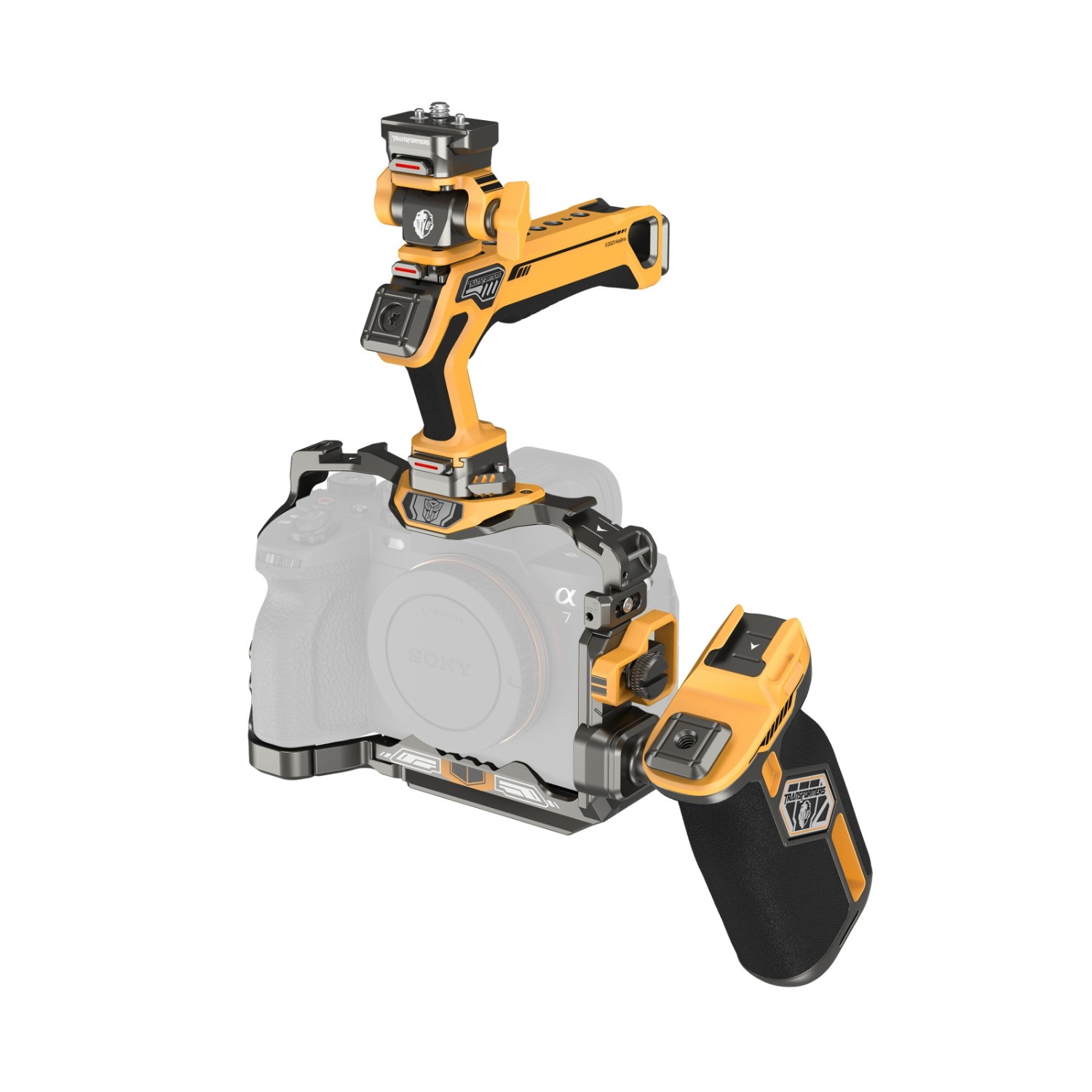 bblomib51s-1754467999919.jpg SmallRig „HawkLock“ Quick Release Cage Kit for Sony Alpha 7R V / Alpha 7 IV / Alpha 7S III 5518 (BumbleBee Edition) – Image 1