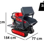 Benassi H660CS – Raupen-Motorschubkarre – Hydraulischer Dumperkasten mit Schaufel – Nutzlast 600 kg