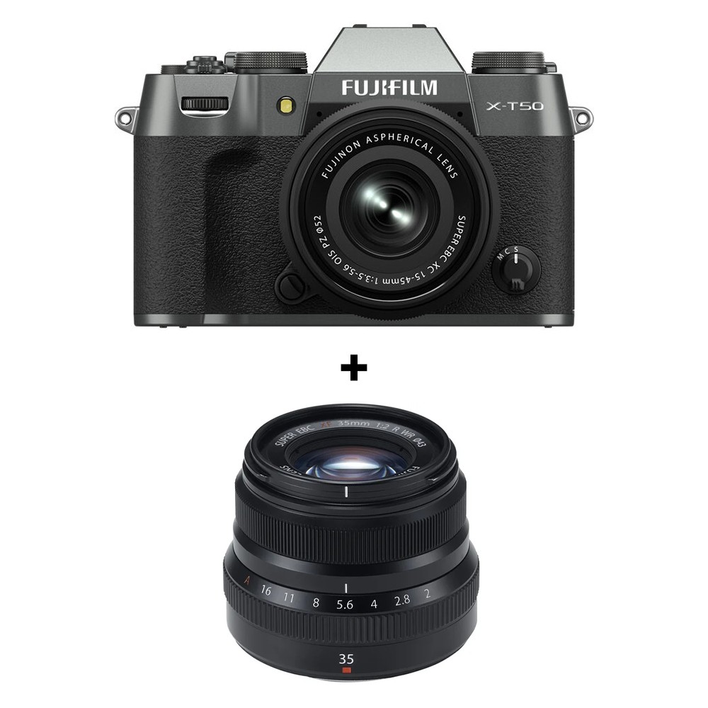 fuji-set-4.jpg Fujifilm X-T50 + XC15-45mm Charcoal Silver+ XF35mm F2 – Image 1