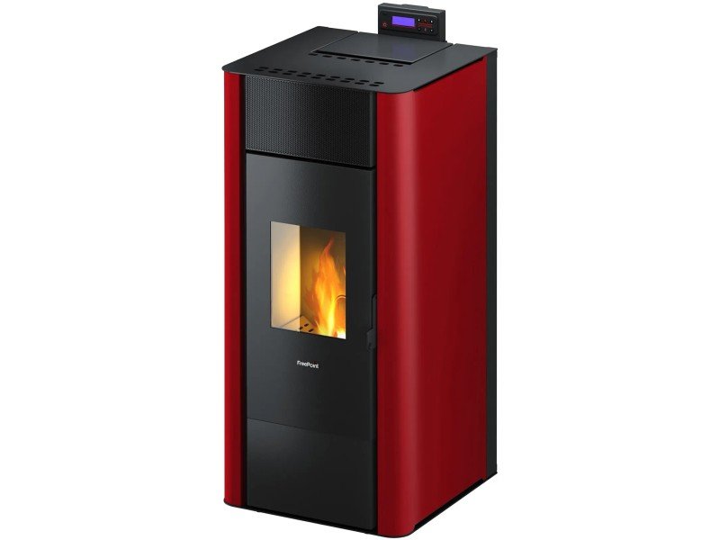 image-104.jpeg Freepoint Pelletofen Tesis Stahl Bordeaux 22,8 kW wasserführend – Image 1