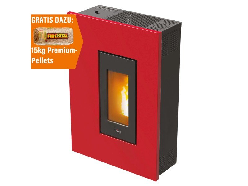 image-132.jpeg PEGASO Pelletofen Madison Stahl Bordeaux 5,3 kW mit Automatik – Image 1