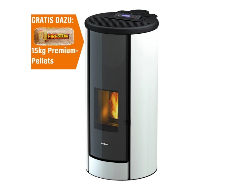 image-136.jpeg Freepoint Pelletofen Breeze Stahl Weiß 9,1 kW mit Automatik – Image 1