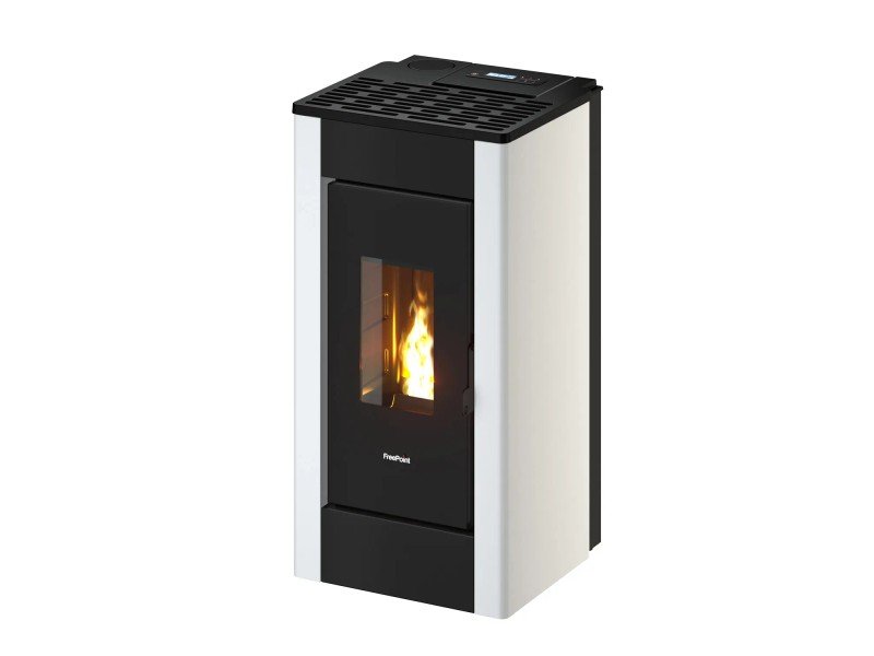 image-164.jpeg Freepoint Pelletofen Shar Stahl Weiß 7 kW – Image 1