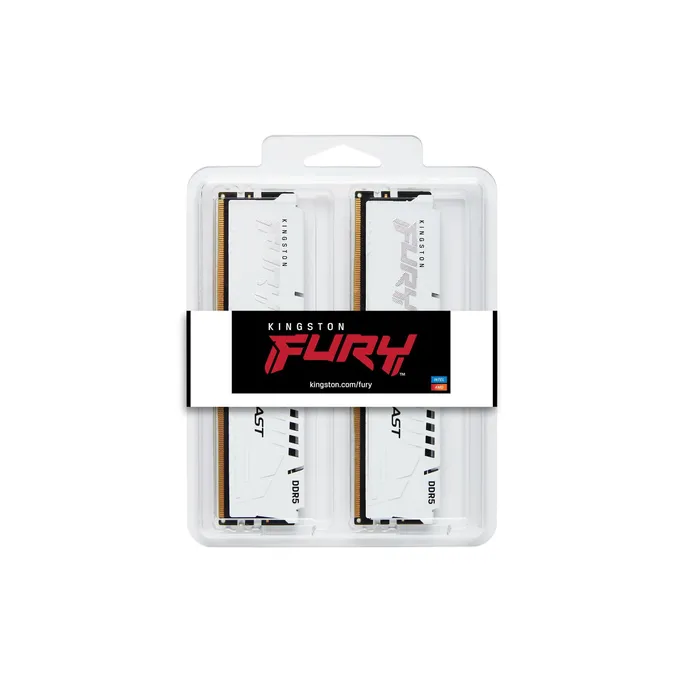 image-16840.webp 64GB (2x32GB) Kingston Fury Beast White EXPO DDR5-6000 CL30 RAM Arbeitsspeicherkit – Image 1