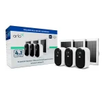Arlo Essential 2 2K Outdoor Kamera-Set mit Solarpanel – 3er Set weiß