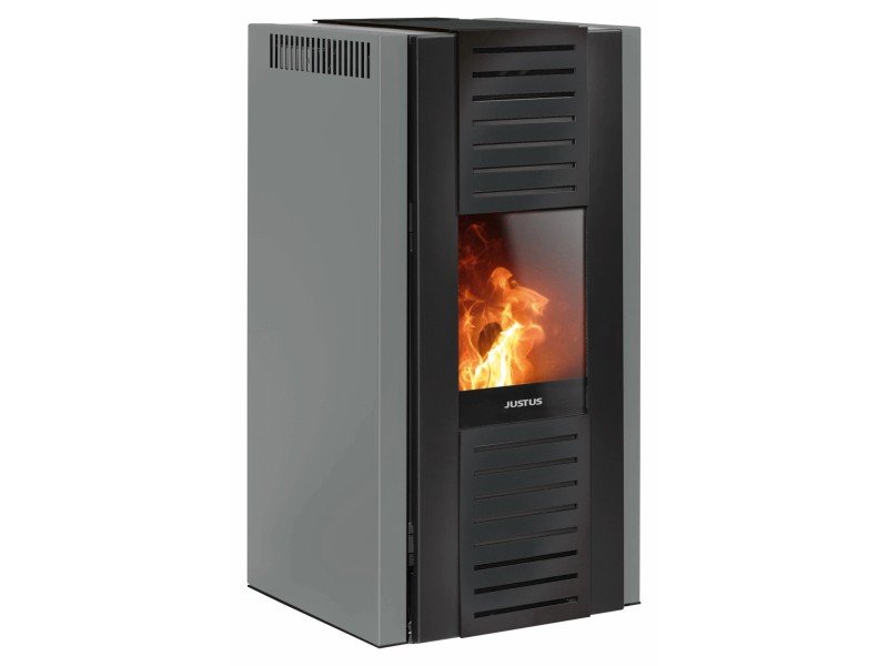 image-173.jpeg Justus Pelletofen Sirkos Aqua 2.0 Stahl Taupe 9,4 kW wasserführend – Image 1