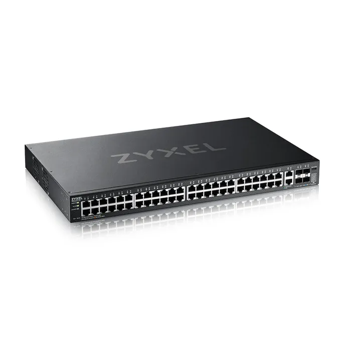 image-17632.webp ZyXEL XGS2220-54 Gigabit Managed Stack Switch, 50x RJ-45, 4x SFP+, Rackmount – Image 1