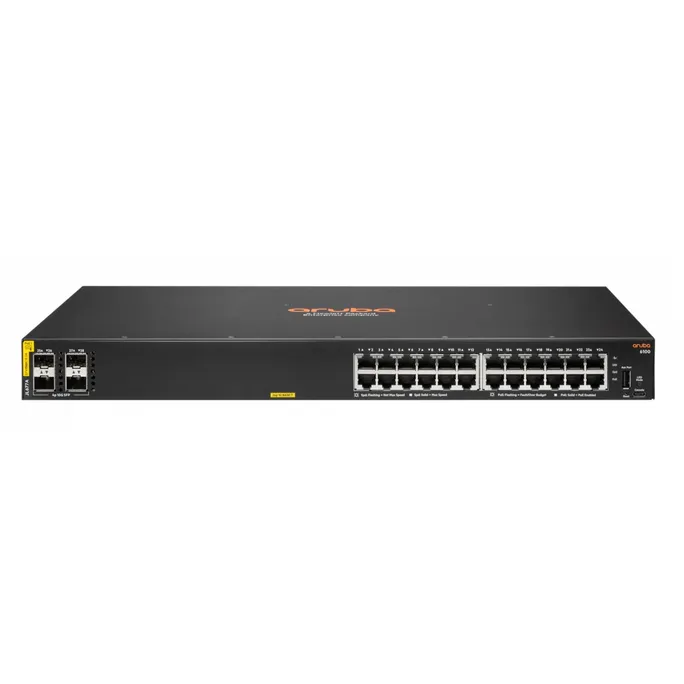 image-17921.webp HPE Networking CX 6100 24G Class4 PoE 4SFP+ 370W Switch – Image 1