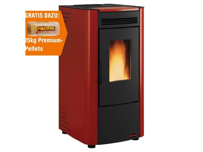 image-188.jpeg Firefix Pelletofen Ketty Stahl Schwarz-Bordeaux 6,3 kW – Image 1