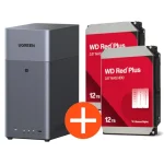UGREEN NASync DH2300 NAS System 2-Bay 24TB inkl. 2x WD WD120EFGX NAS HDD – 12 TB